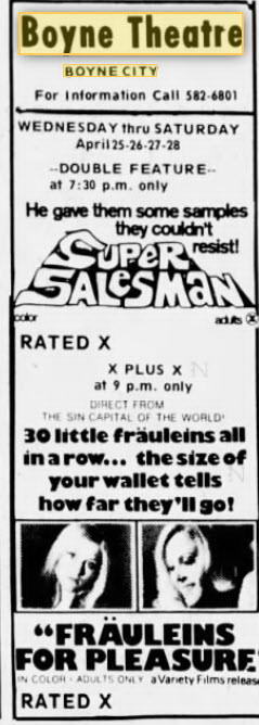 Boyne Cinema - April 25 1973 Ad